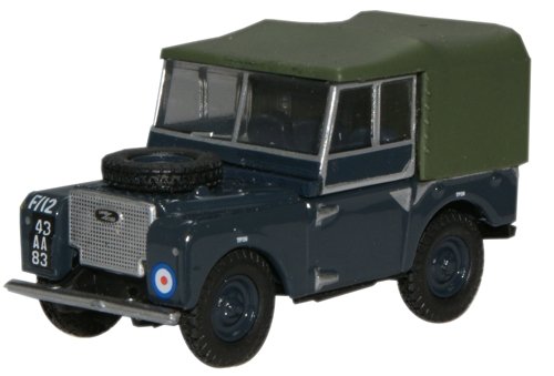Oxford Diecast 1:76 RAF Land Rover Series I 80" Canvas Collectable model 76LAN180004