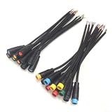 M8 6-Pol Kabel Steckverbinder Set Wasserdicht E-Bike Anschlusskabel 15cm Kupferlitze Schwarz