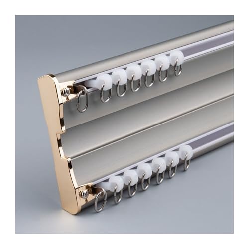 �É��J�[�e�����[�� �_�u�� �݂艺���� ���ϋv �A���~�� �J�[�e�����[���Z�b�g �X���[�Y�Ȋ��� �׏d�ɋ��� �t�b�N�p���ԕt�� ���_���ȃf�U�C�� �Q�� ���� �I�t�B�X�p (100cm-600cm)(Gray,100cm)