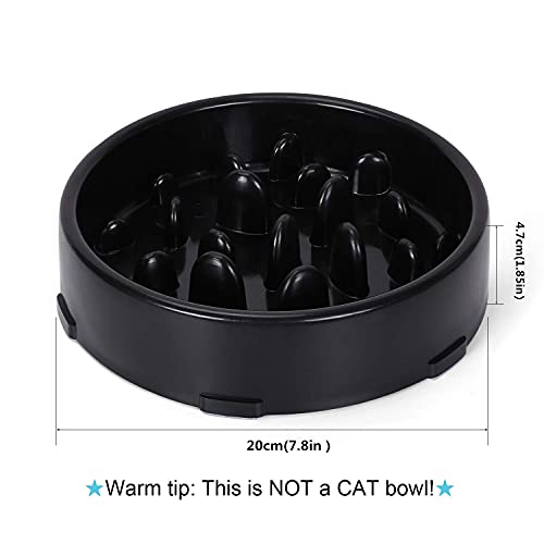 Jasgood Slow Feeder Dog Bowl For Medium Dogs Slow Feeding Interactive Bloat Stop Dog Bowls,Black,Medium #TOP5
