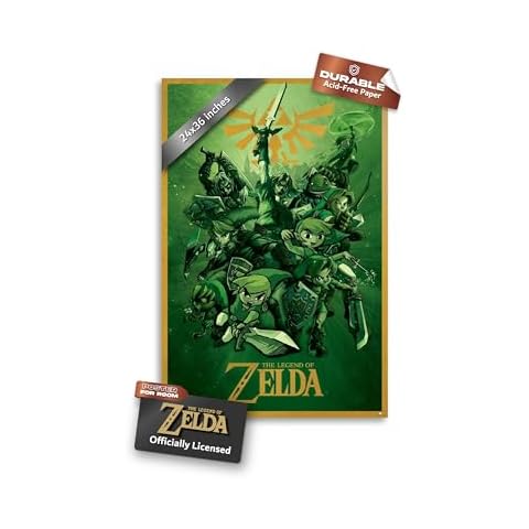 Pyramid America The Legend of Zelda 24x36 Poster Art Print Unframed Nintendo Video Game Wall Art for Bedroom Decor, Aesthetic Room Decor, Living Room & Office Wall Decor Cover