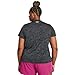 Under Armour Womens Tech Twist Short Sleeve V Neck, (001) Black / / White, Small