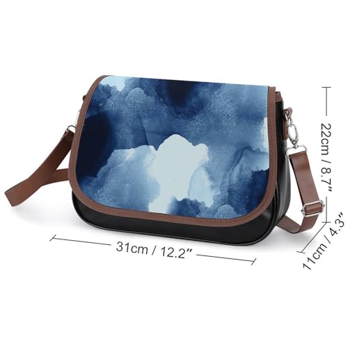 Sac messager imperméable bleu vagues de mer sac à main - 2