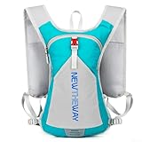 Mochila de senderismo de 10 L, material de nailon impermeable con tira reflectante para seguridad nocturna (verde)