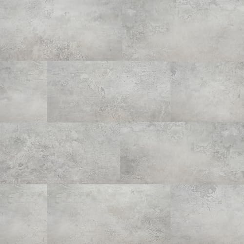 MSI Rivello 12 in. x 24 in. Luxury Vinyl Flooring, Rigid Core Planks, LVT Tile, Waterproof LVT, Wood Grain Finish, 12 MIL Wear Layer, 5 mm Thick, 19.37 sq. ft./Case, Mountains Gray