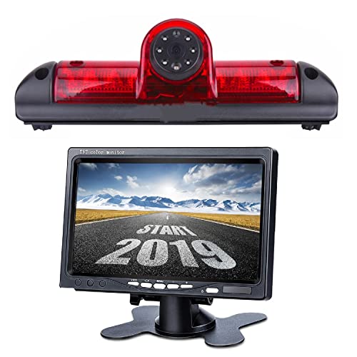 Caméras de recul en 3ème feu Stop INCL. Câble de 10m + Stand-Alone Moniteur (7,0 Pouces) pour FIAT Ducato, CITROEN Jumper, PEUGEOT Boxer , Citroen Relay 3 06-17