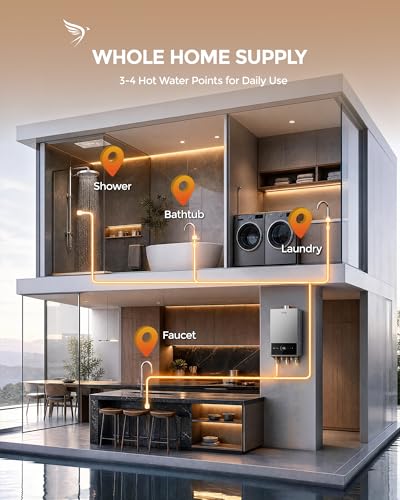 Image of APUS Propane Tankless Water Heater, 120,000 BTU, 5.43 GPM Indoor