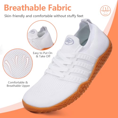 Hike Barefoot Shoes for Women Men Footwear, Minimalist Zero Drop Wide Toe Box Non-Slip Walking Sneakers, Lightweight Comfortable Casual Shoe Training Running Gym Fashion Sneakers4
