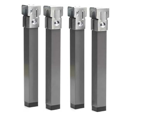Genérico Patas Cuadradas De Acero Para Somier, Fabricadas En España, Alta Resistencia 30x30mm Agarre X 35cm Altura