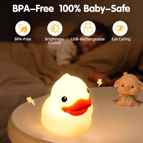 Veilleuse canard enfant rechargeable USB sans BPA QuackLite - 4