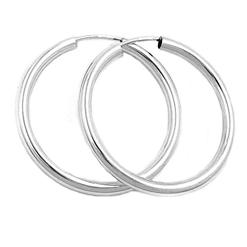 Preisvergleich Produktbild Ohrringe Damen Creolen 30 mm Creole 925er Silber glänzend