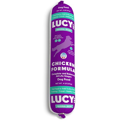 Image of Lucy Pet Products Chicken Formula Dog Food Roll 4 lb, Meaty, Semi-Moist Dog Food (100600075)