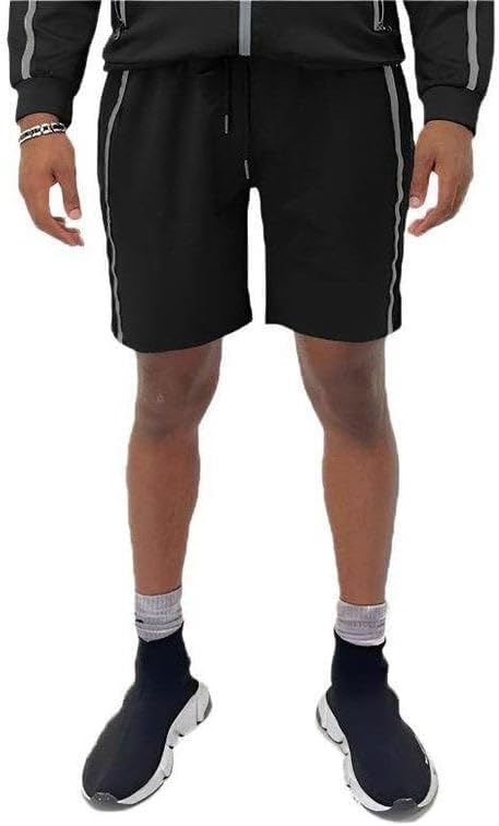 Men's Basketball Shorts with Taped Stripes by VacationGrabs