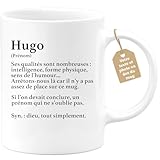 Idée cadeau à moins de 20 € : Surprenez ce hugo incroyable avec un cadeau inoubliable ! Parfait pour célébrer son anniversaire, illuminer Noël, honorer une promotion, un nouveau travail, ou même la Fête des Pères. Vous lui ferez plaisir à coup sûr. Offrez-lui cette tasse pour lui dire merci et lui souhaiter le meilleur dans sa vie personnelle.