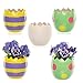 Baker Ross Vasetti in Ceramica a Forma di Uova di Pasqua per Bambini, Dipingi Decorazioni in Ceramica da Esporre come Creazioni fai da te Primaverili (Scatola da 4)