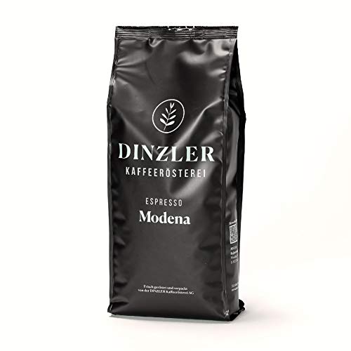 Dinzler Kaffeerösterei - Espresso Modena | 1kg Espressobohnen | Espresso mit leicht süßer Note | Ideal für Siebträgermaschinen & Vollautomaten