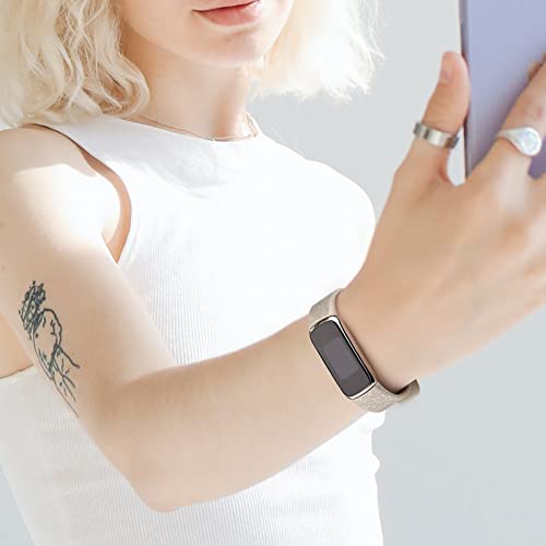 Image of 4 PACK Sport Bands Compatible with Fitbit Luxe Bands for Women Men, Soft Silicone Replacement Sport Straps Wristbands for Fitbit Luxe Fitness and Wellness Tracker