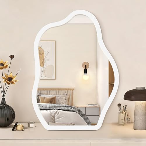 Lzuso Desk Mirror Wood Framed Vanity Makeup Table Small Standing Mirrors for Bedroom Tabletop Office Antique Dresser Countertop Beauty Farmhouse Gifts 14