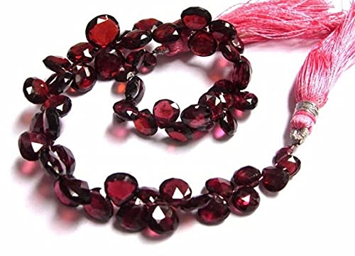 Grenat du Mozambique facetté en cœur 6-7mm pour création de bijoux uniques