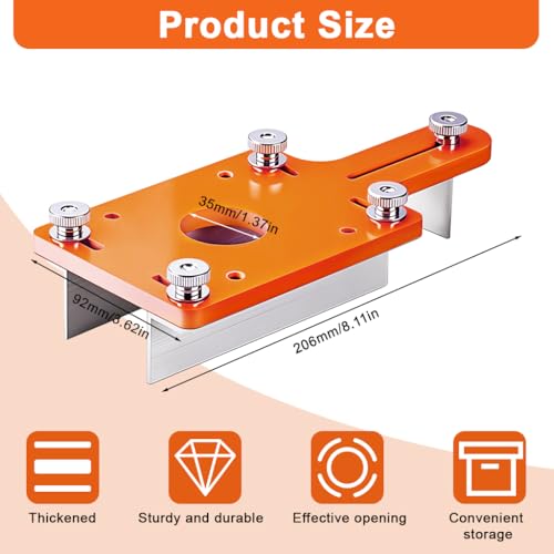 Image of Serplex Trim Router Slotting Tool Adjustable Positioning & Slot Cutting Jig Compatible with Trim Routers Aluminum Alloy Base Plate for Edge Trimmer