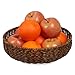 ORDELITE Fruit Baskets Bowl for Kitchen Counter, Round Bread Woven Wicker Basket, Candy Bowl Dish for Fruits, Breads, Vegetables,Snacks, Food (Large)