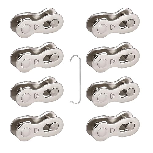 WUDQIJI Bicycle Missing Link Bicycle Chain Link 8 works Chain Lock 8 Speed Bicycle Chain Link Quick Link for 6 7 8 Speed Chain (8 Speed)