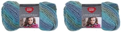 Red Heart Boutique Unforgettable Yarn, Tidal (Pack of 2)
