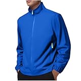 RUMAOZIA Windjacke Herren Fahrrad Leicht Wanderjacke Stehkragen Regenjacke Wasserdicht Atmungsaktiv Outdoorjacke Outdoor Motorrad Jacke Leichte Softshelljacke Kapuzenjacke Winterjacke Fahrradjacke