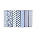 Gray Series Cotton Fabric Quilting Patchwork Fabric Fat Quarter Bundles Fabric for Sewing DIY Crafts Handmade Bags Pillows 40X50cm 7pcs/lot (As Picture Shown)