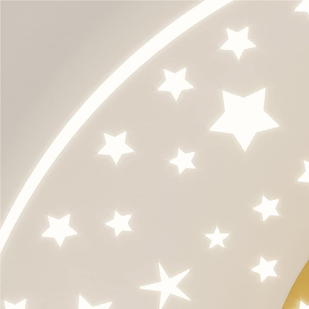 WJJHERRH Moon Shape Acrylic Star Dotted Suitable for Children's Room Bedroom Corridor Wall lamp