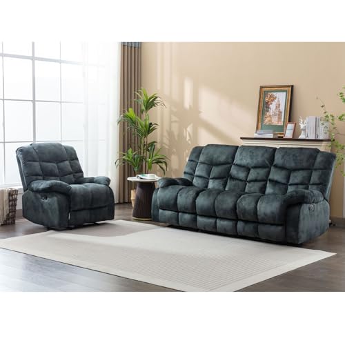 Sillón estándar reclinable verde para sala miniatura 1