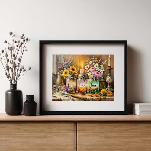 XTCIXAL Flowers Diamond Painting, Diamond Art Kits for Adults, 12x16 Inch — view 3