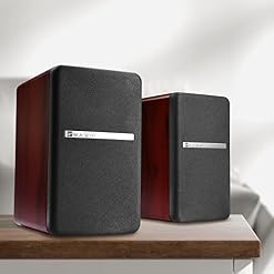 GOBRAN Singing Wood BT27 Enceintes d’étagère Bluetooth Actives avec contrôle et télécommande intégrés – Moniteur de Studio avec 2 entrées de Ligne auxiliaires – 54 Watts (Noyer) - Les Beatles, Paul McCartney, John Lennon, RIngo Starr, George Harrison GOBRAN Singing Wood BT27 Enceintes d'étagère Bluetooth Actives avec contrôle et télécommande intégrés - Moniteur de Studio avec 2 entrées de Ligne auxiliaires - 54 Watts (Noyer) – Image 2