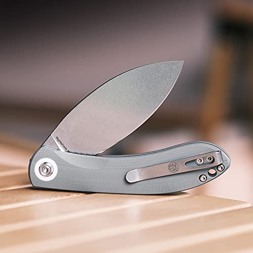 Vosteed Edc Knife, 3.26" Lightweight Folding Pocket Knife With Clip For Men And Women, Modern Shilin Cutter With Nitro-V Steel Blade, G10 Handle For Camping, Hiking - Nightshade Series #TOP4