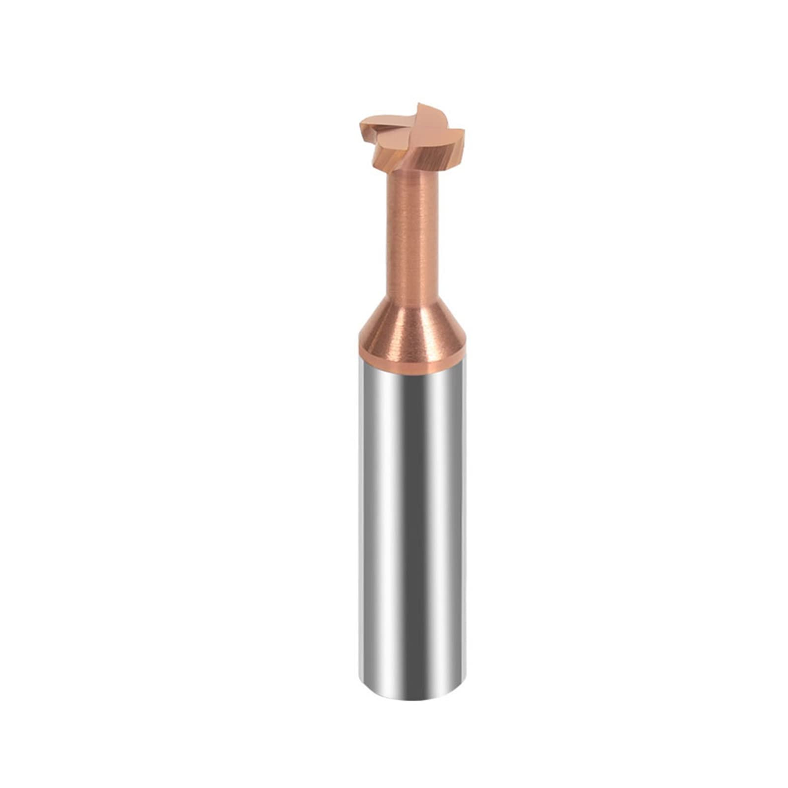 Fresa de extremo ranura en T 4 flautas, vástago 6 mm y 8, fresa acero tungsteno integral HRC55, cuchilla ranurado CNC, brocas carburo for enrutador