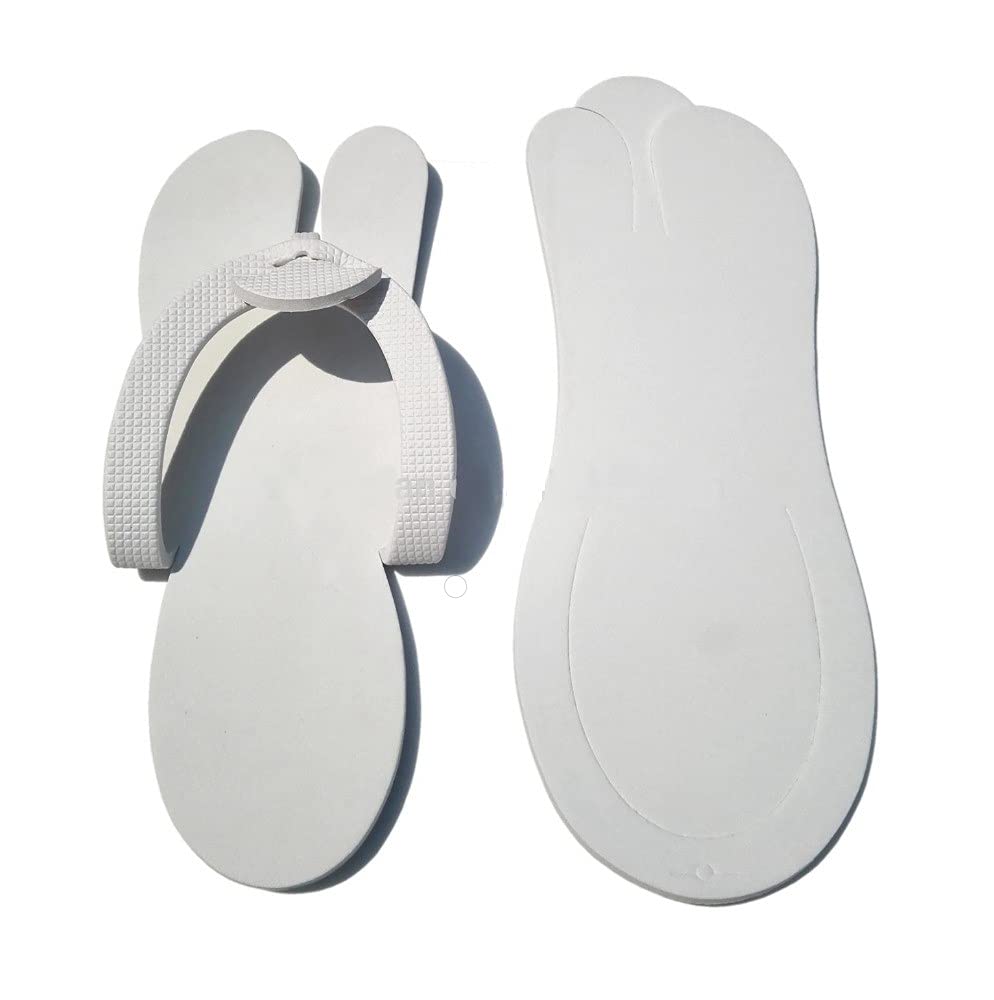 Sponsored Ad – 12 Pairs White Disposable Eva Sole Slipper, Pedicure Spa Slipper