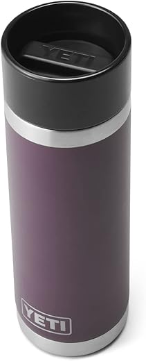 YETI Rambler Flasche, 530 ml, Edelstahl, vakuumisoliert, mit Hot Shot Cap, Nordic...