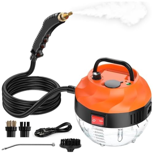 Limpiador A Vapor De Mano, 3800 W, Mango Ajustable En 6 Niveles, Tiempo De Calentamiento De 15 Segundos, Depósito De Agua De 1,2 L, Limpiador A Vapor, Limpiador A Vapor De 3 Bares De Alto Voltaje Para