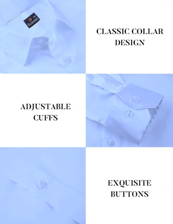 Image of CB-COLEBROOK Mens Stylish Solid Silk Satin Casual Dress Shirts for Men Shiny Long Sleeve Button Down Shirt Party Prom Wedding Shirt for Mens
