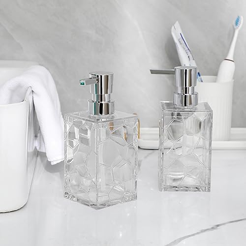 image for JiatuA Hand Soap Dispenser, Clear Acrylic Plastic Liquid Pump Bottles 