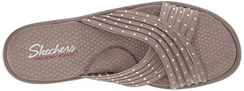 Skechers Skechers Cali Women's Rumblers-Flashies Slide Sandal,taupe,9 M US