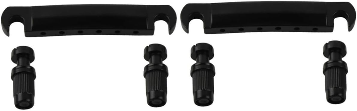 Abaodam 2sets Zinc Alloy Electric Guitar Bridge Tailpiece Guitar Bridge Black for
