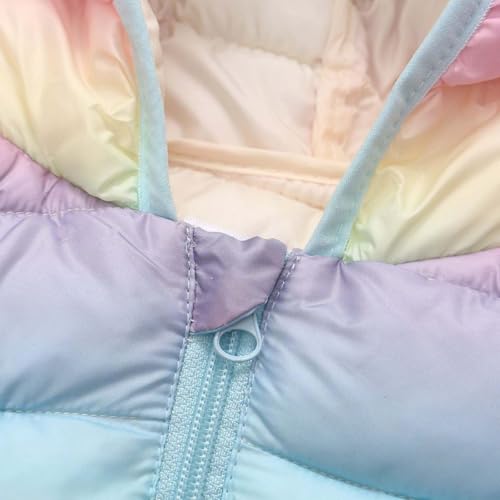 Boys Girls Bear Ears Puffer Jacket Cute Lightweight Fall Winter Down Jacket Outdoor Warm Comfy Hooded Toddler Coat2