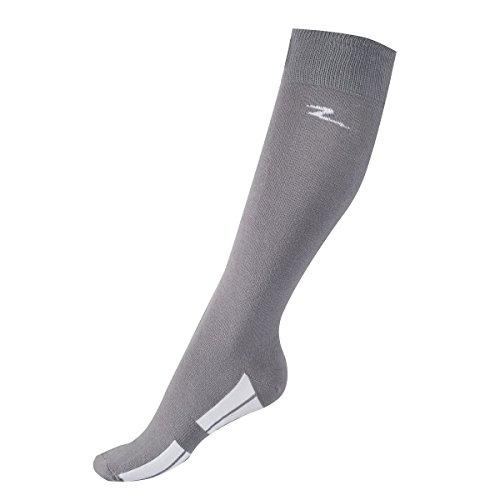 Horze STEEL GREY Adult Coolmax Tall Knee Stretchable Breathable Tread Socks (US 10.5-14/EU 42-46)