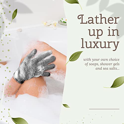 Exfoliating Wash Gloves, Shower Scrub Gloves/Loofah, Natural Fibre Bath Gloves for Spa, Massage, Body Scrub Exfoliator, Dead Skin Remover with Hanging Loop(Heavy) - Image 6