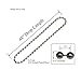 #10 Nickel Plate Continuous Loop Metal Bead Chain for Clutch Roller Window Shade - 48