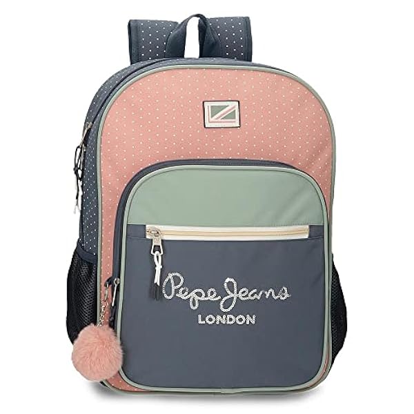Pepe Jeans Laila schoolrugzak, aanpasbaar, blauw, 30 x 40 x 12 cm, polyester, 14,4 l