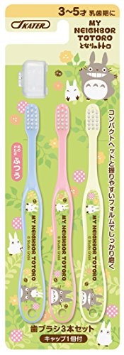 スケーター 歯ブラシ 園児用 3-5才 毛の硬さ普通 3本組 となりのトトロ プランツ TB5T