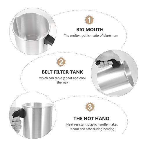 Pote de derretimento de cera para fazer velas com caldeira dupla Exceart e pote de derretimento de c
