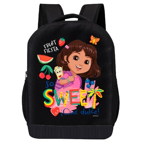 Fast Forward Mochila infantil Dora a Exploradora | Mochila Dora a Exploradora com estampa colorida de aventura | Bolsa de viagem infantil, mochila leve para escola | Idades a partir de 3 anos